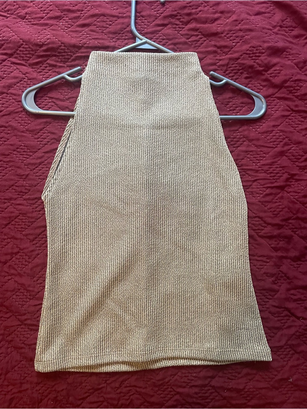 Zara Ribbed High-Neck Sleeveless Top
